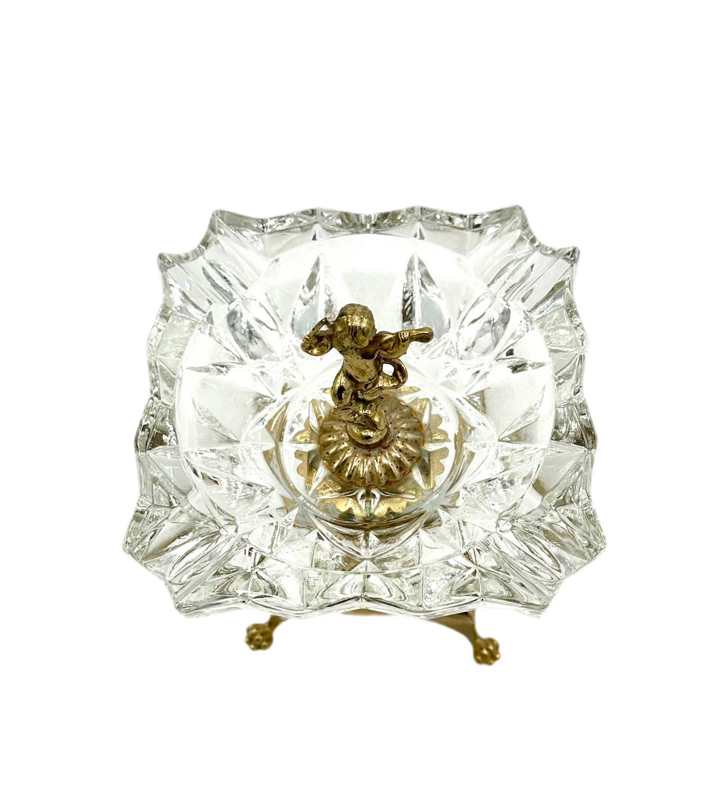 Angel's Band Antique Cut Glass Ashtray
