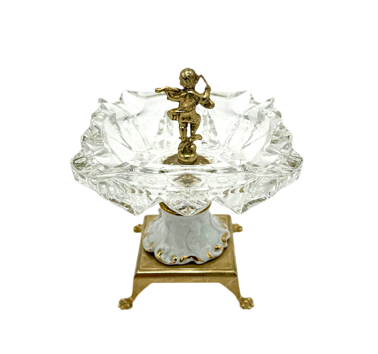 Angel's Band Antique Cut Glass Ashtray