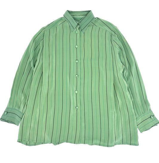 Stripe covered button L/S shirts
