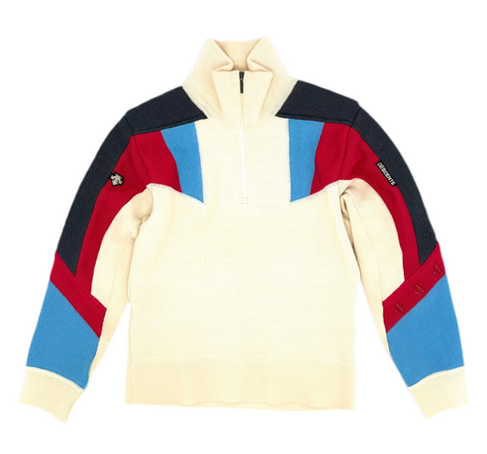 ql Descente ski half zip knit