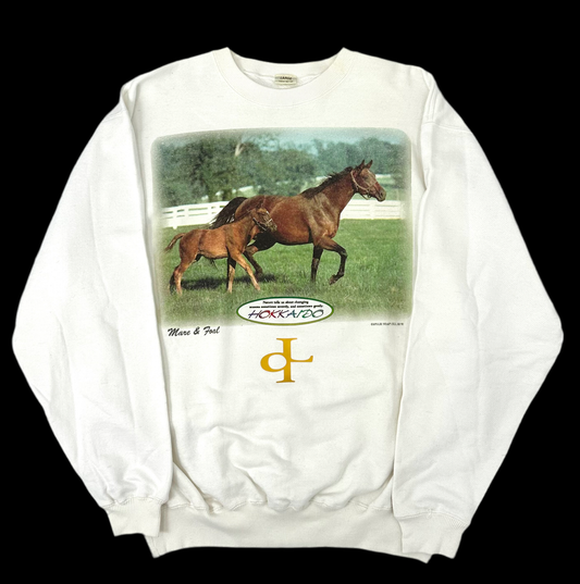 ql Horse parent and child crew neck sweat