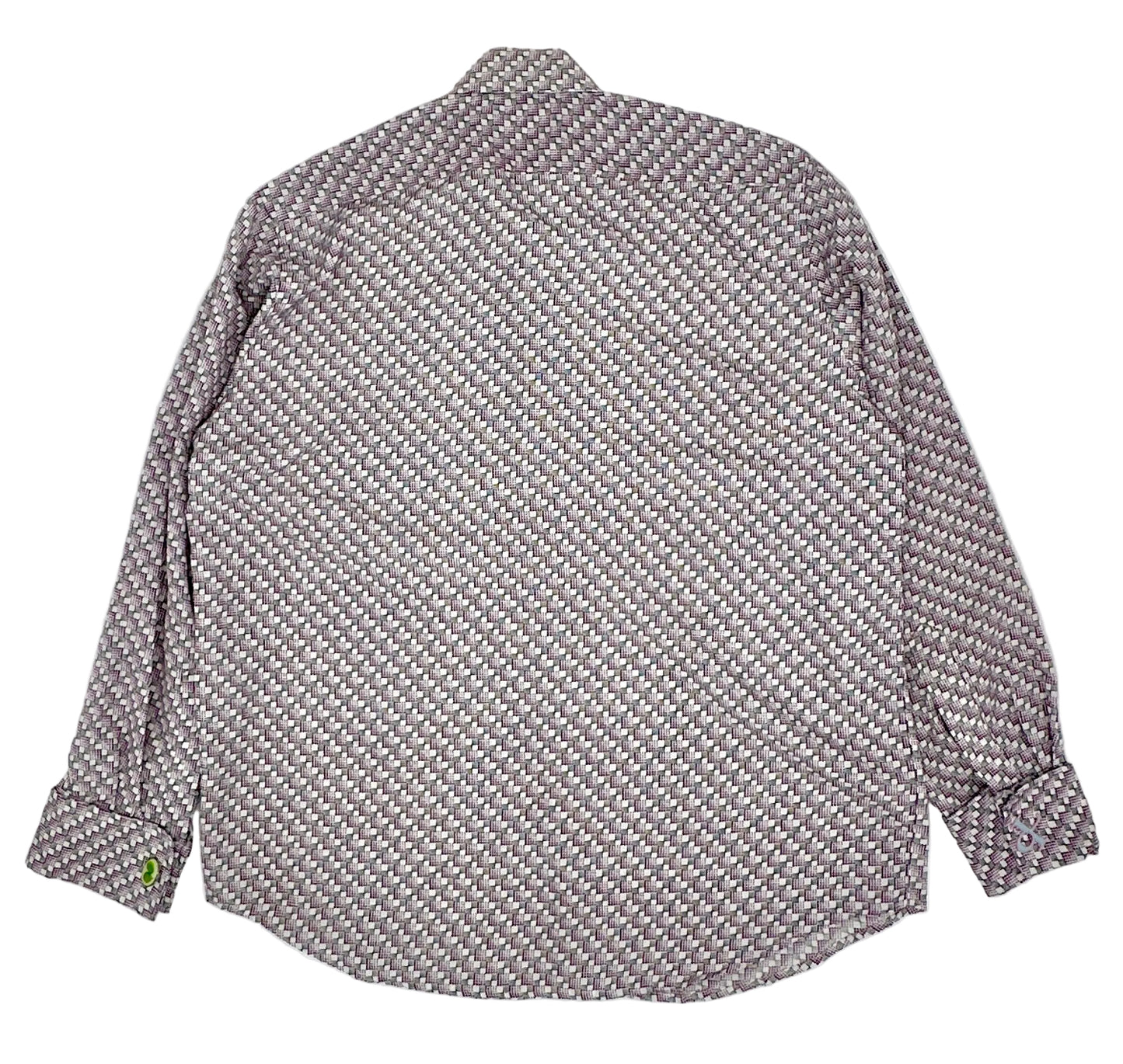 Plaid Pattern  Button Down L/S Shirts (Pins Set)