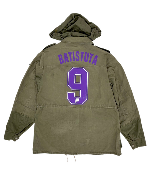 ql BATISTUTA 9 Swiss Army Military Jacket 70s