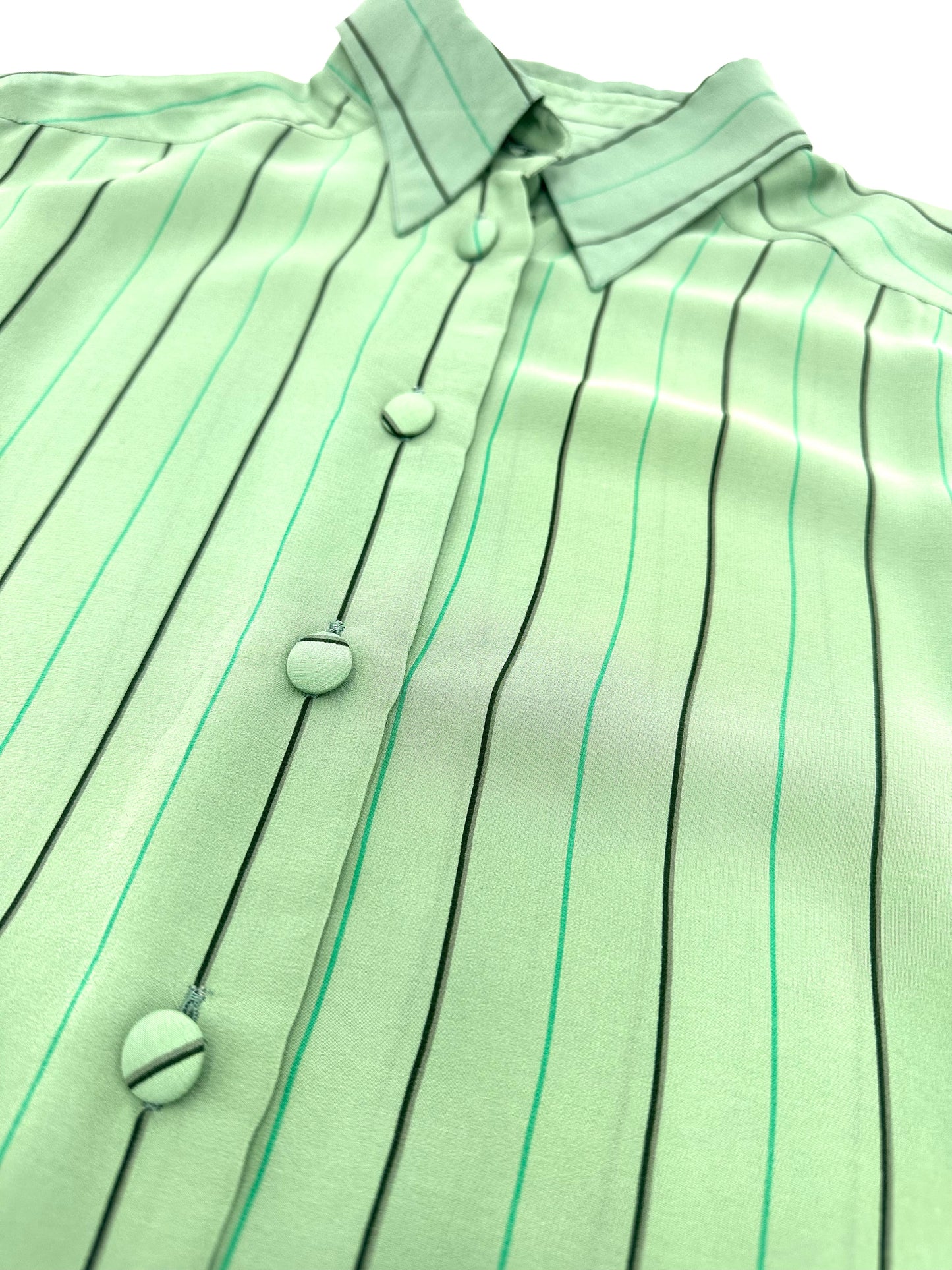 Stripe covered button L/S shirts