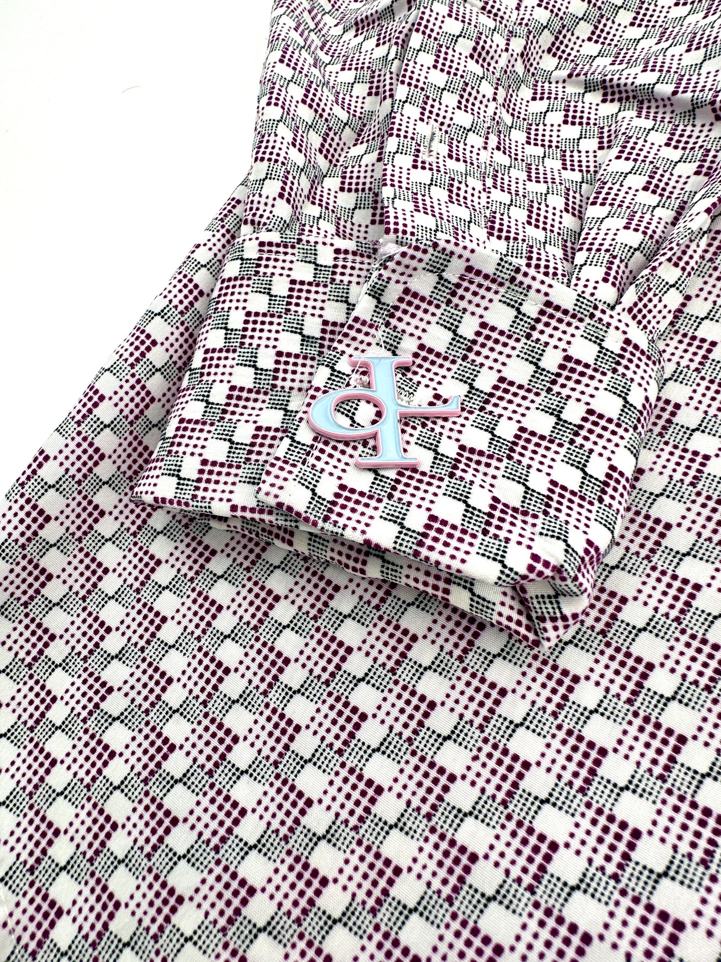 Plaid Pattern  Button Down L/S Shirts (Pins Set)