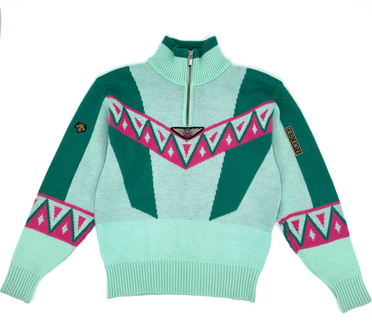 Descente ski half zip knit
