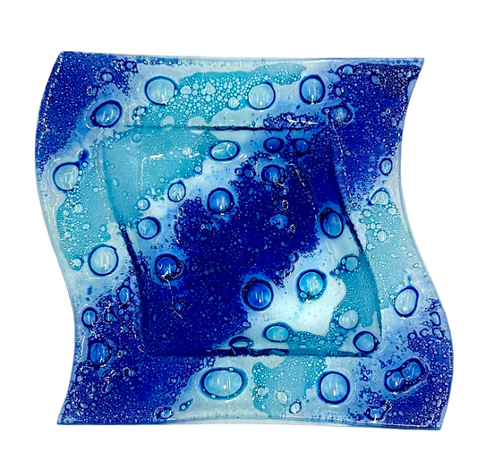 Polka Dot Glass Tray